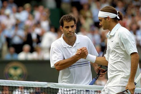 Federer batte Sampras a Wimbledon 2001 Federer batte Sampras a Wimbledon 2001